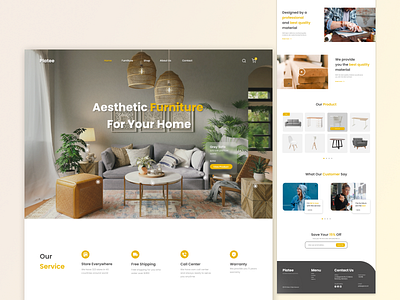 Platee (Furniture Shop Landing Page) design furniture furniture shop ui ui design web design