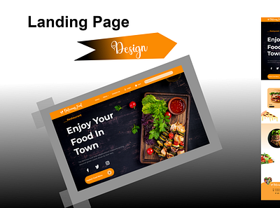 Reastuarent Landing Page 2d adobe xd design figma foodwebdesign landingpage restaurent ui