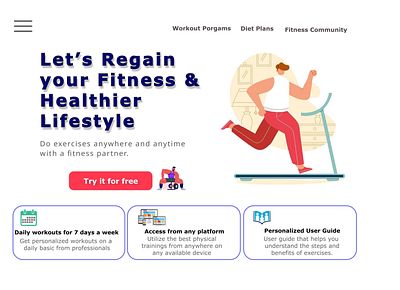 Lets get fit ! dietplan figma fitness graphic design gym website workout