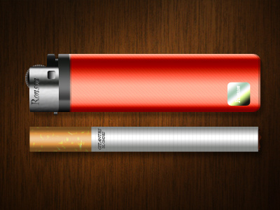 cigarette and lighter (excersice) ilustration vector