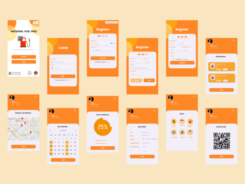 UI Design for a National Fuel Pass Mobile App by Dinithi Bandara on ...