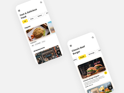 Food Delivery - Home app design app mockup app redesign burger app design eating food food app food application ios app mobile app order app recipe app ui ui design ux design