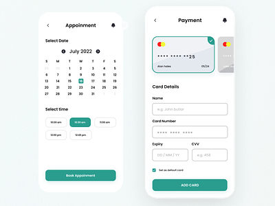 Appointment & Payment - Screen