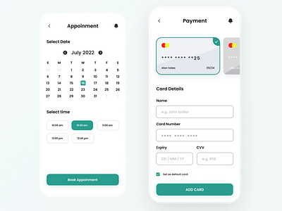 Appointment & Payment - Screen