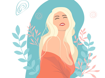 Blonde Girl design graphic design illustration logo motion graphics блондинка волосы девушка женщина иллюстрация косметика красивая красота лицо нежная флэт