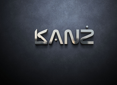 Kanz logo 3d classic iconic luxury professional simple typography