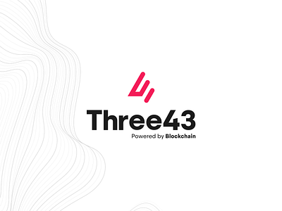 Three43 Brand | Mobile App blockchain design logotype three43 typography