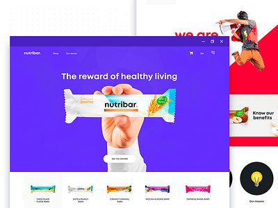 Nutribar: Web and brand rework proposal design illustration logo logotype rebrand typography web