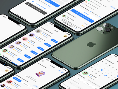 Medical app - Medio app appointment design doctor health healthcare ios ios app ios mockup iphone iphone mockup medical medicine medio memoji mockup prototype schedule simple ui