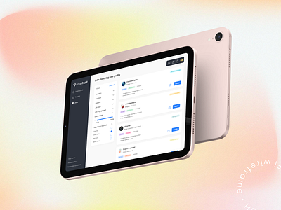 Webpage re-design case study colorful design device gradient hifi wireframe high fidelity ipad ipad mockup jobs minimal mockup modern presentation redesign simple snaphunt ui webpage redesign wireframe