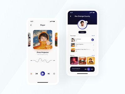 Music App Design app branding design graphic design icon illustration mobile mobile design prototype ux