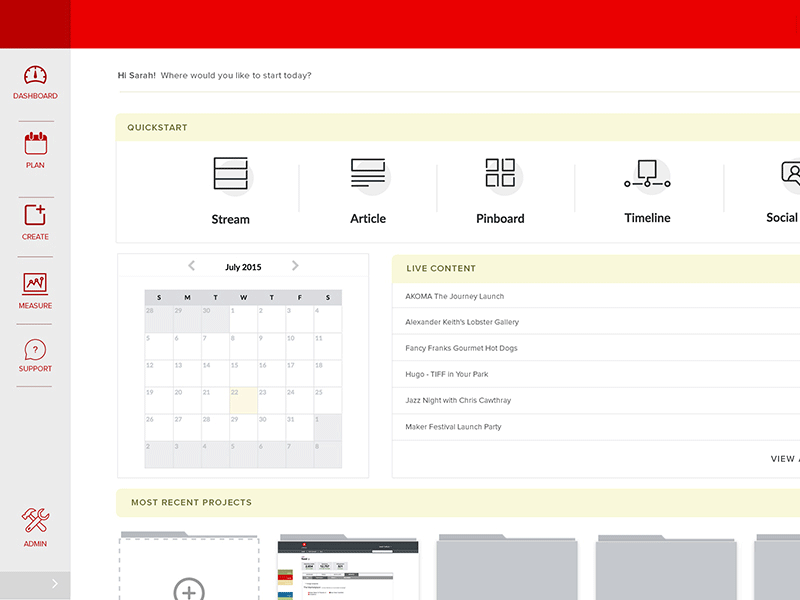 Dashboard with Vertical Collapsible Navigation