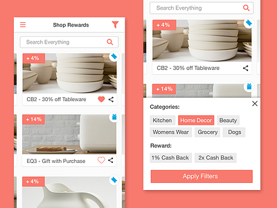 Shopping Rewards App Homepage app app design ios minimal design mobile design rewards app shopping