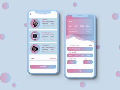 Credit Card app credit card typography ui ux watch