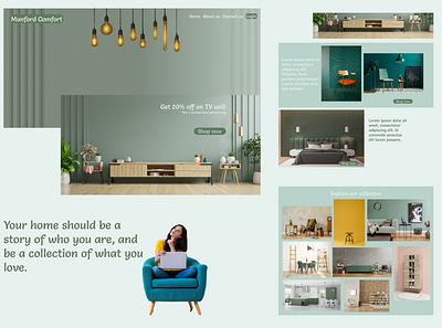 Munford design furniture green ui ux web design