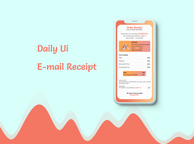 E-mail Receipt app design ui ux