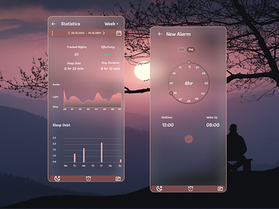 Sleep Tracking app design ui ux