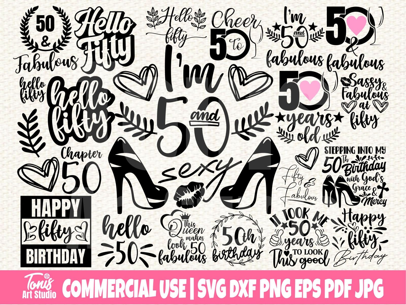 Fifty Birthday SVG, 50th Birthday Svg, 50th Birthday, Birthday Svg