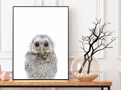 Owl Wall Art Print, Nursery Wall Decor, Printable Art