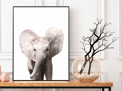 Elephant Wall Art Print, Nursery Wall Decor, Printable Art digital download elephant elephant art elephant photography elephant print elephant printable elephant wall art nursery wall art printable art wall art print