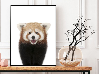 Red Panda Wall Art Print, Nursery Wall Decor, Printable Art