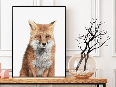 Fox Wall Art Print, Nursery Wall Decor, Printable Art animal print fox fox art fox nursery fox print fox wall art wall art print