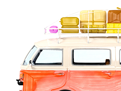 Camper van watercolor