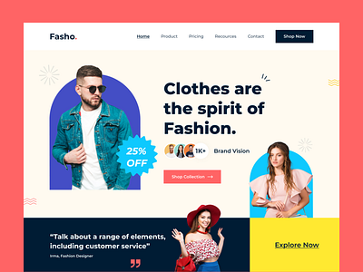 Fashion Landing Page clothing clothing brand clothing company clothing line ecommerce fashion fashion blogger hero home page landing page mockup online shop outfits photography streetwear style ui ux web design website