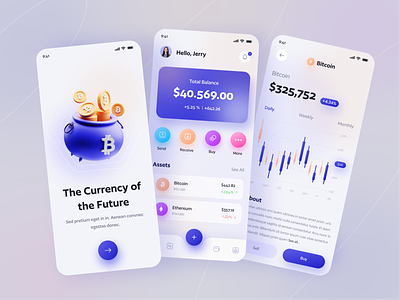 Crypto Currency Mobile App UI/UX🔥 app design bitcoin blockchain crypto crypto currency mobile app design mobile ui product design token transaction uidesign uxdesign wallet web3