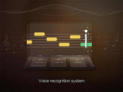 voice recognition system app design guitar ui