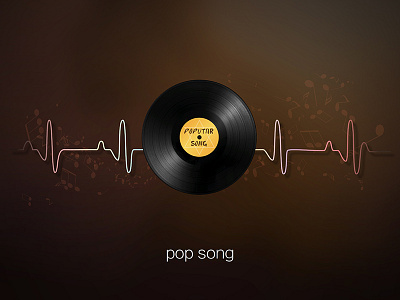 Pop Song app design guitar music ui