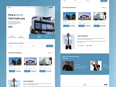 Real Estate Landing page home house landing page real estate ui uiux