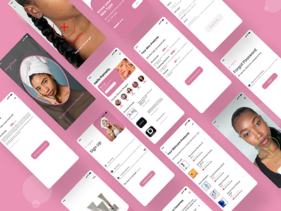 Skincare mobile application app figma mobile skincare ui ux