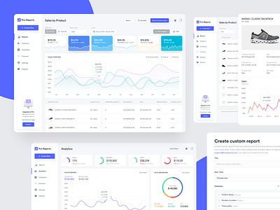 Shopify Reports app - Dashboard app application branding business chart dashboad design interface listing product report revenue sale shoes shopify shopify store shopping typography ui ux design ux