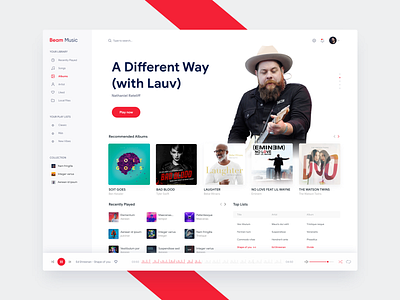 Music Player Ui Exploration app application clean dasboard design interface listing loop minimal music music album music app ui ui ux design user inteface vishnu ccj web client