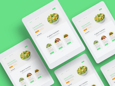 Saladin | Salad website landing page branding design landing page ui ui website design