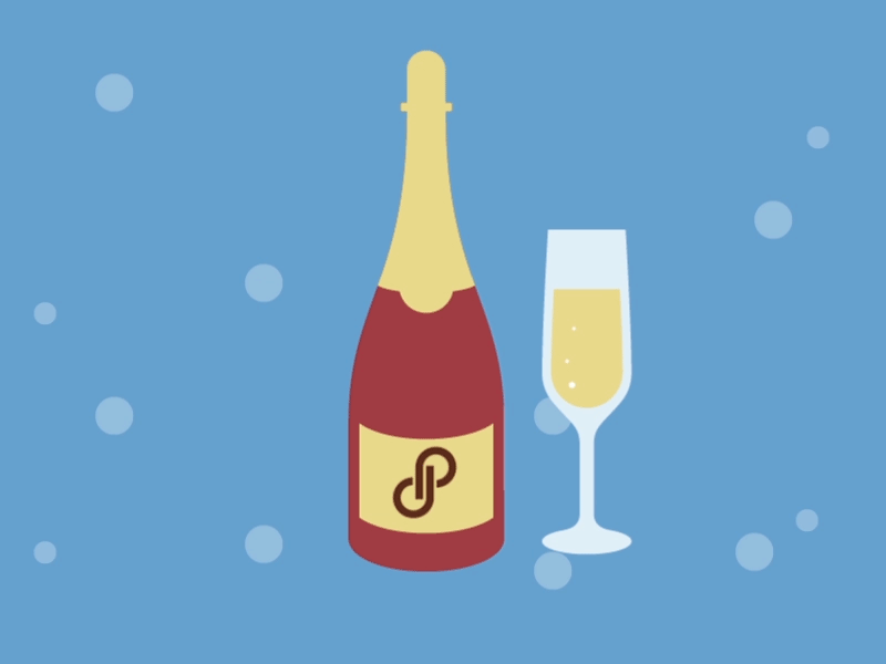 Poshmark Party aftereffects animation bubble champagne gif illustration party poshmark