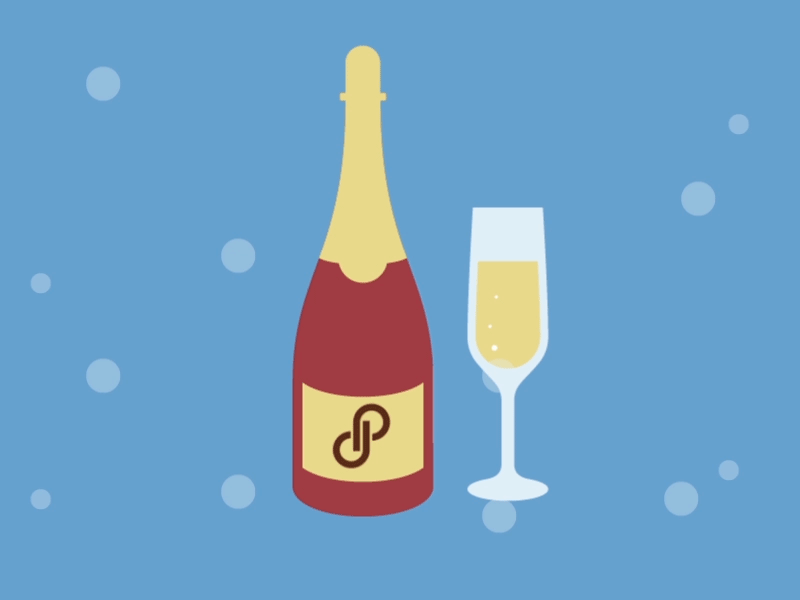 Poshmark Party aftereffects animation bubble champagne gif illustration party poshmark