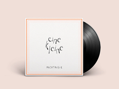 Classical Piece Album - Eine Kleine Nachtmusik album classic design orange type design typography