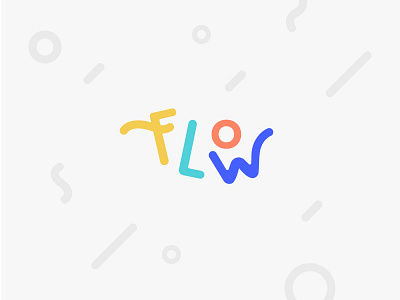 FLOW logo colorful design logo design playful theme