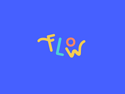 FLOW logo variation colorful design logo design playful theme