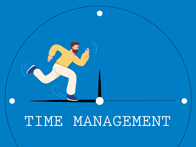 TIME MANAGEMENT character design flat illustration graphic design illustration minimal vector