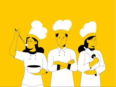 chef team branding character design flat illustration graphic design illustration minimal ui vector