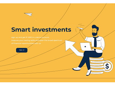 online trading website illustration