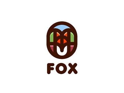 Fox Logo animal animals brand branding forest fox head illustration label lastspark line logo logotype mark nature outline sky tree