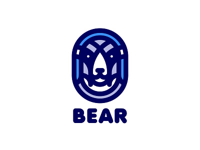 Bear Logo 198 animal armor battle bear brand branding helmet illustration label lastspark line logo logotype mark outline war warrior