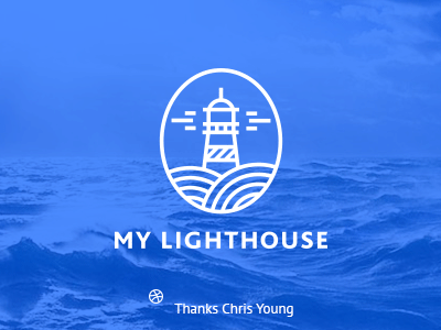 My Lighthouse bold clean light lighthouse line logo logotype monochrome ocean outline sea waves