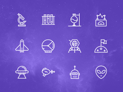 The Space, Science & Astrology Icons 100 apollo 11 blaster generator icon icons line microscope robot rocket science space test tubes