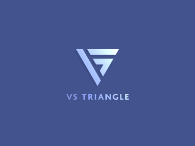 Vs Triangle brand clean letter logo logotype s triamgle v vs