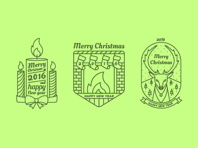 The Christmas Badges 10 badge badges christmas creativemarket flat badge graphicriver new year outline outline badge xmas